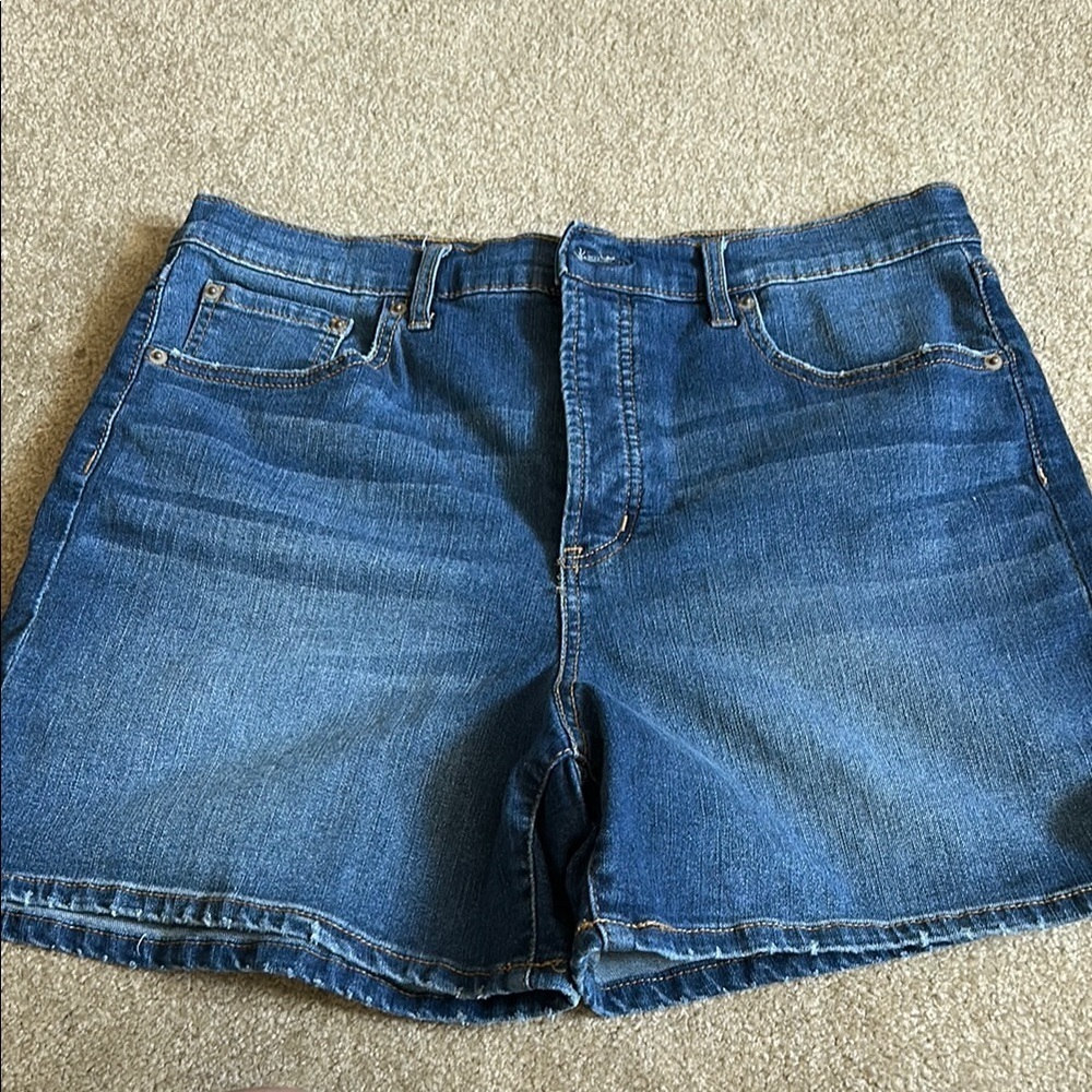 Jessica Simpson Blue Jean Shorts with Faded Casual Look